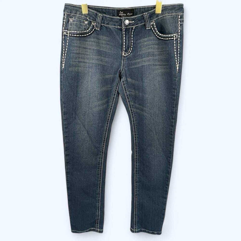Eighty Eight Perfect Jeans Blue Stretch Womens Jrs Size 13